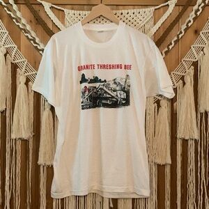 Screen Stars Graphic White Tee Size XL